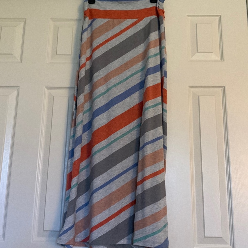 Faded Glory Multi Color Striped Maxi Skirt Size Small (4-6)
